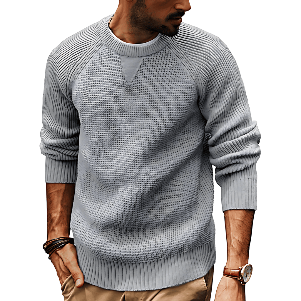 Comfortable Everyday Crew Neck Sweater - OutfitLondon