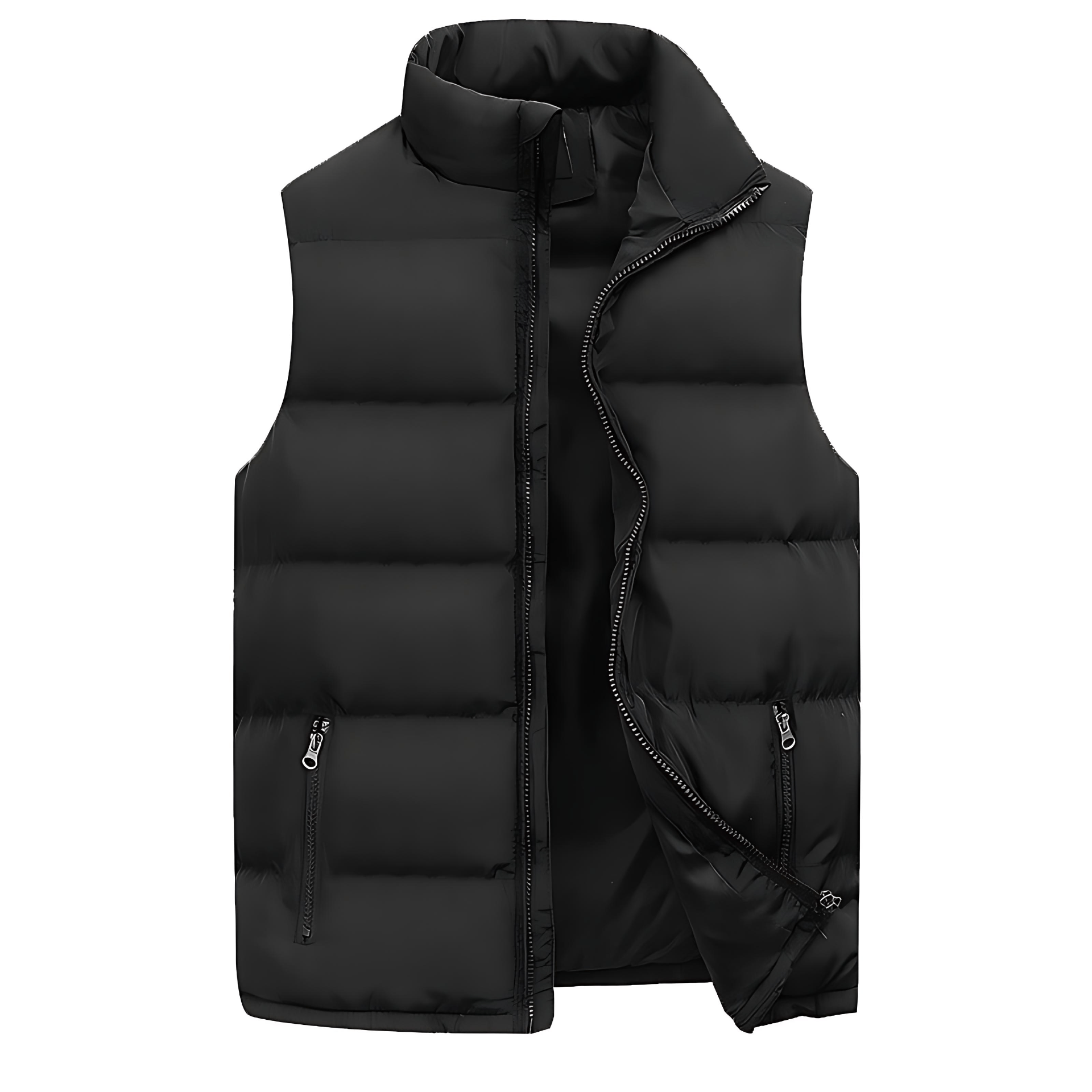 Warm Quilted Zip Up Winter Vest - OutfitLondon
