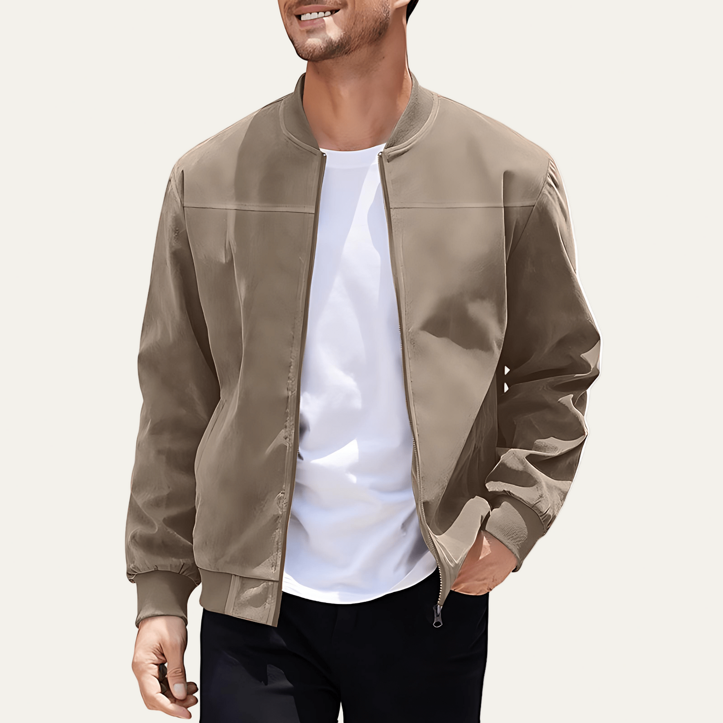 Casual Mens Bomber Jacket Regular Fit - OutfitLondon