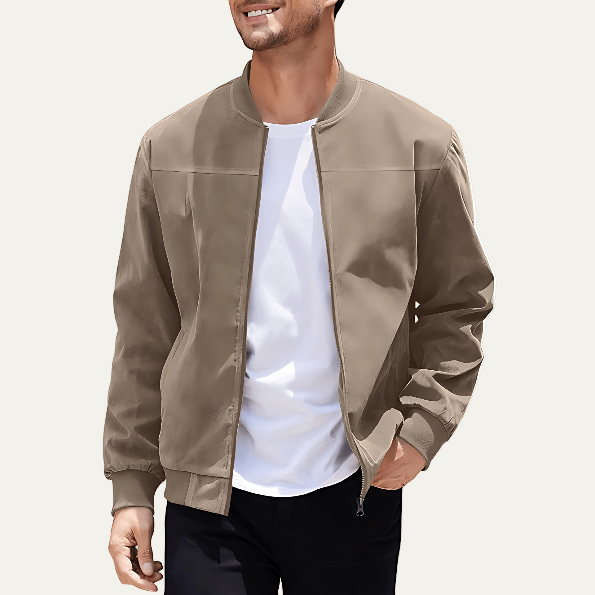 Casual Mens Bomber Jacket Regular Fit - OutfitLondon