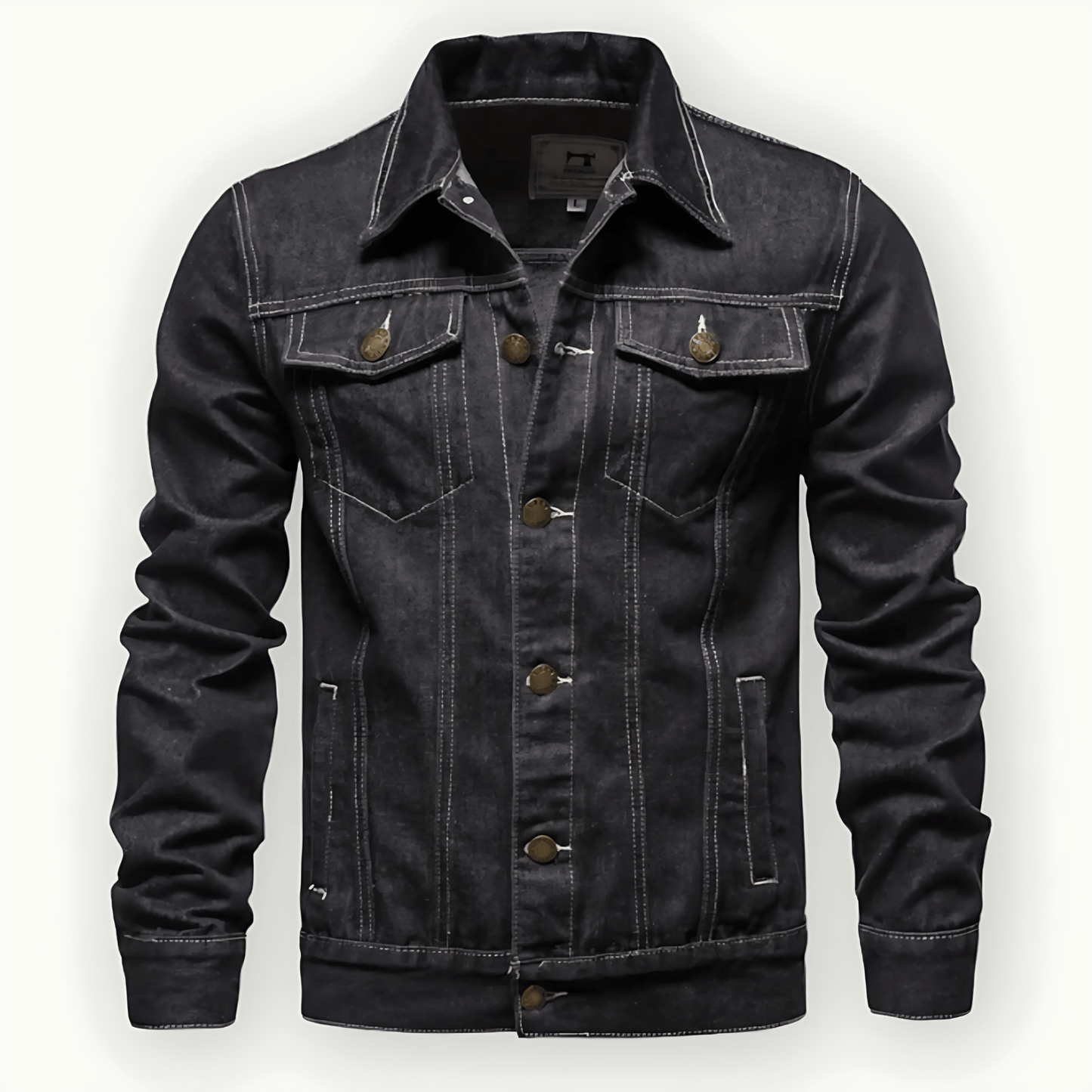 Classic Slim Fit Blue Jean Jacket - OutfitLondon