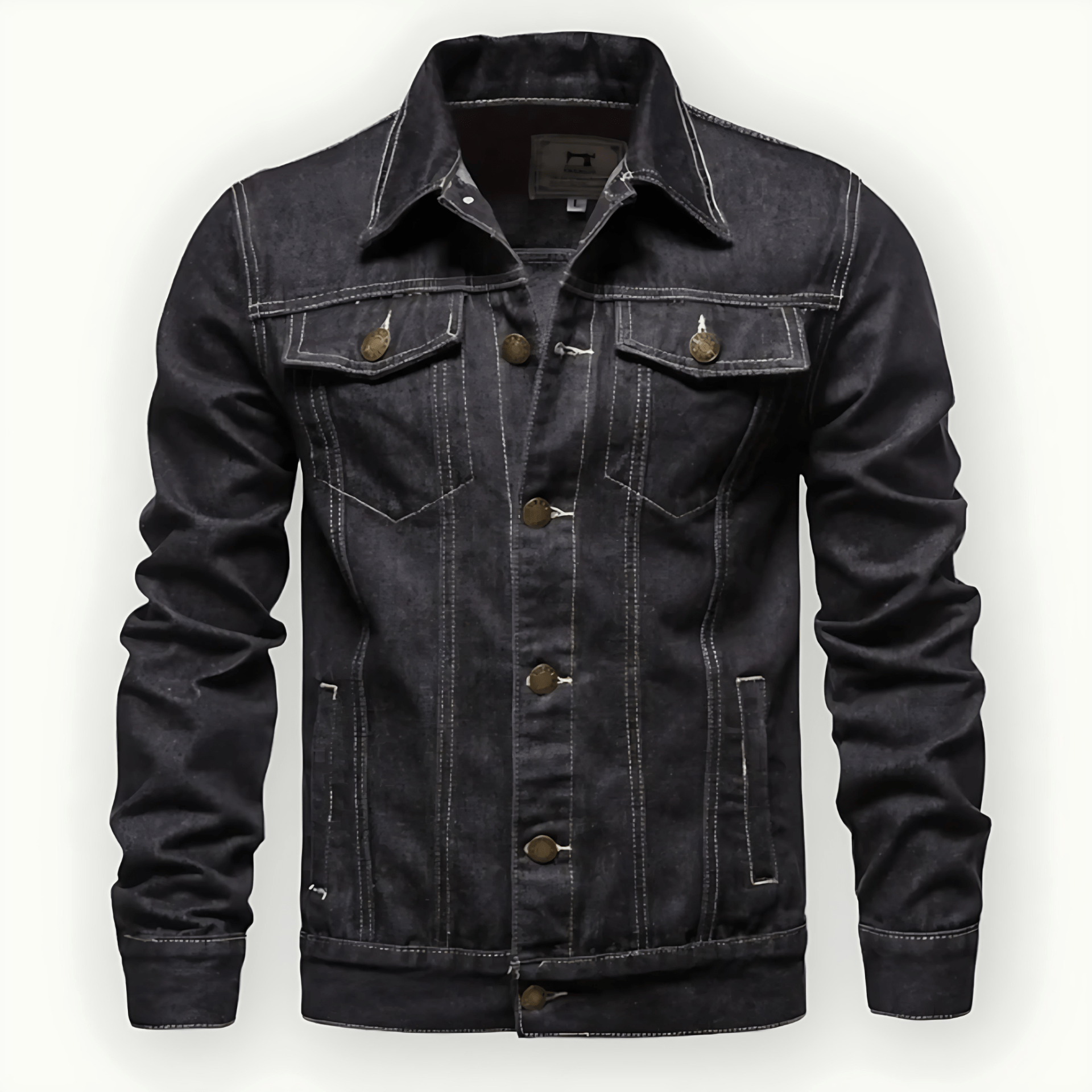 Classic Slim Fit Blue Jean Jacket - OutfitLondon