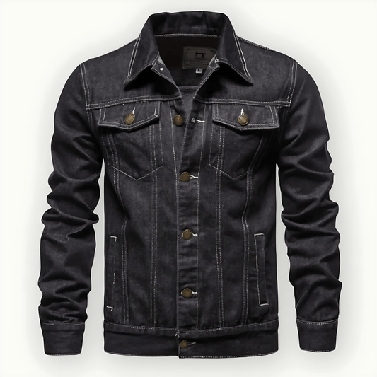Classic Slim Fit Blue Jean Jacket - OutfitLondon