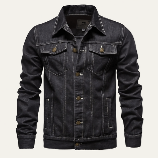 Men's Slim Fit Blue Jeans Jacket - OutfitLondon