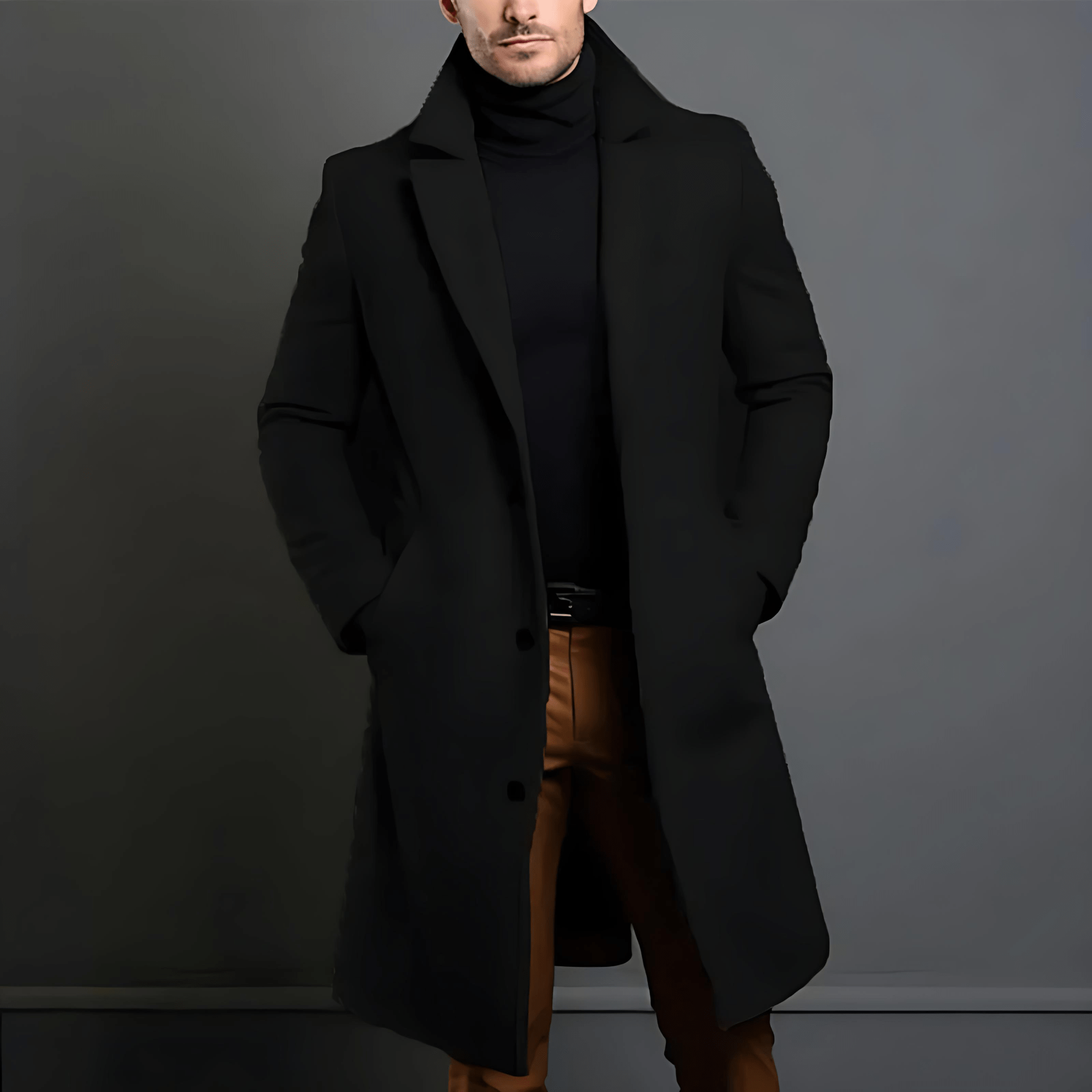 Slim Fit Luxury Wool Overcoat - OutfitLondon