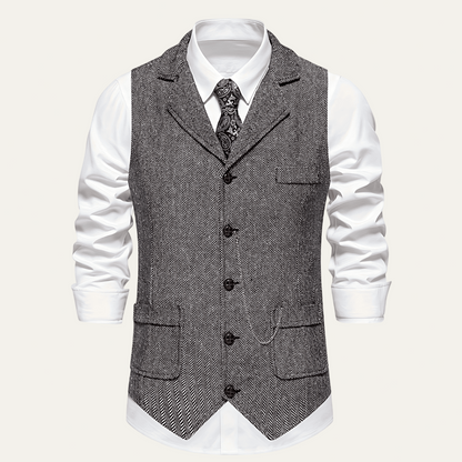 Classic Textured Waistcoat for Men - OutfitLondon