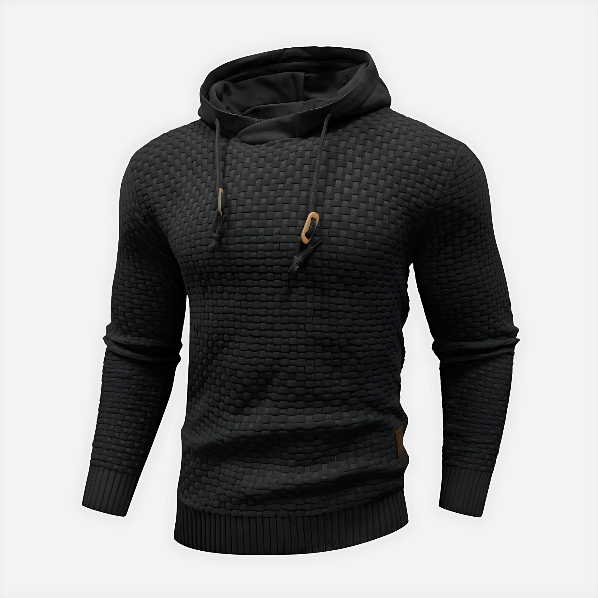 Soft Cable Knit Pullover Hooded Sweatshirt - OutfitLondon