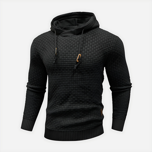 Soft Cable Knit Pullover Hooded Sweatshirt - OutfitLondon