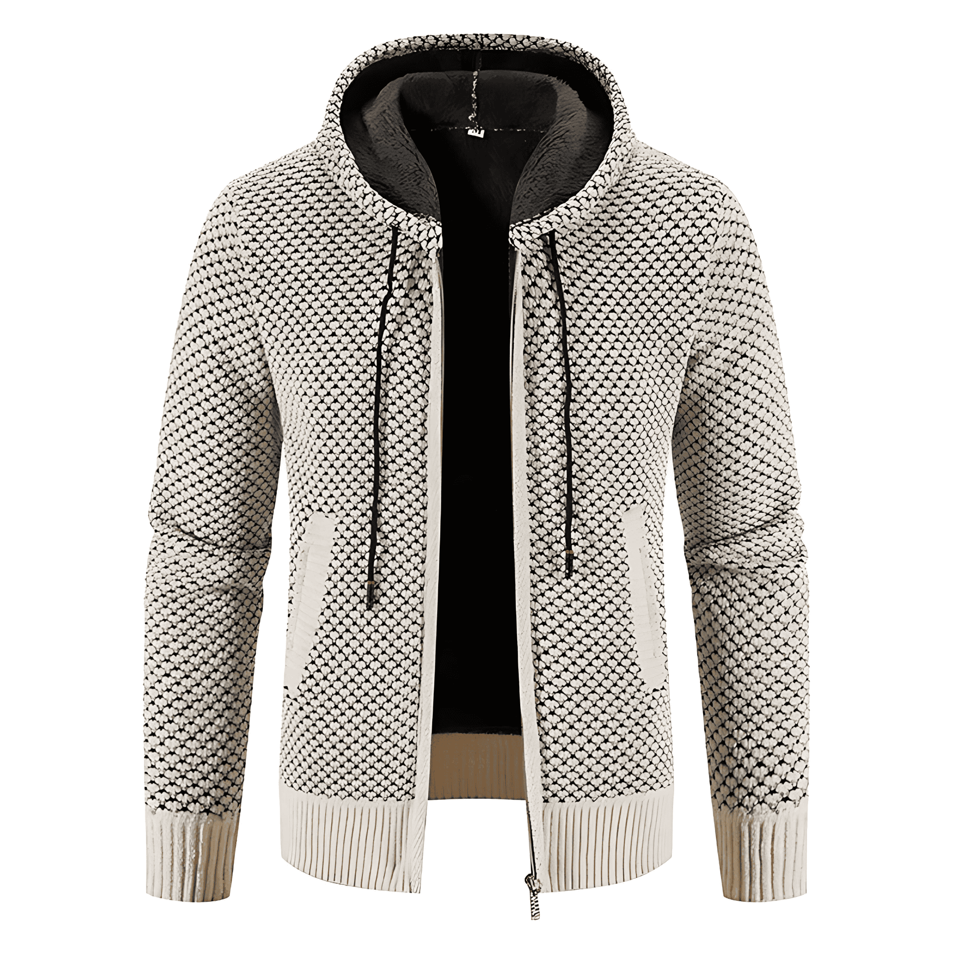 Fashionable Chic Hooded Cardigan Sweater - OutfitLondon