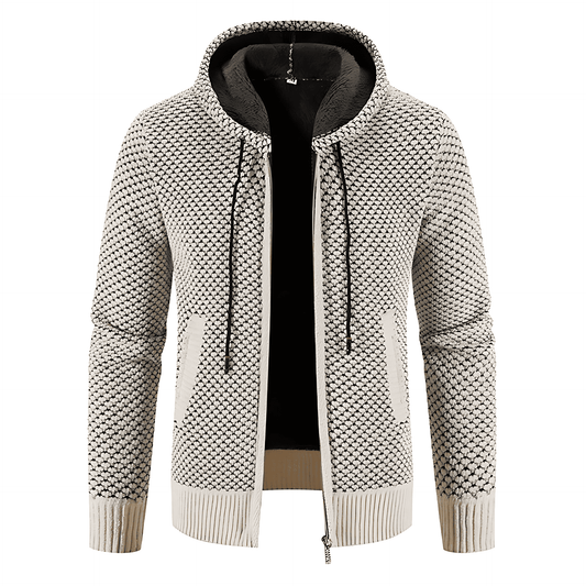 Fashionable Chic Hooded Cardigan Sweater - OutfitLondon