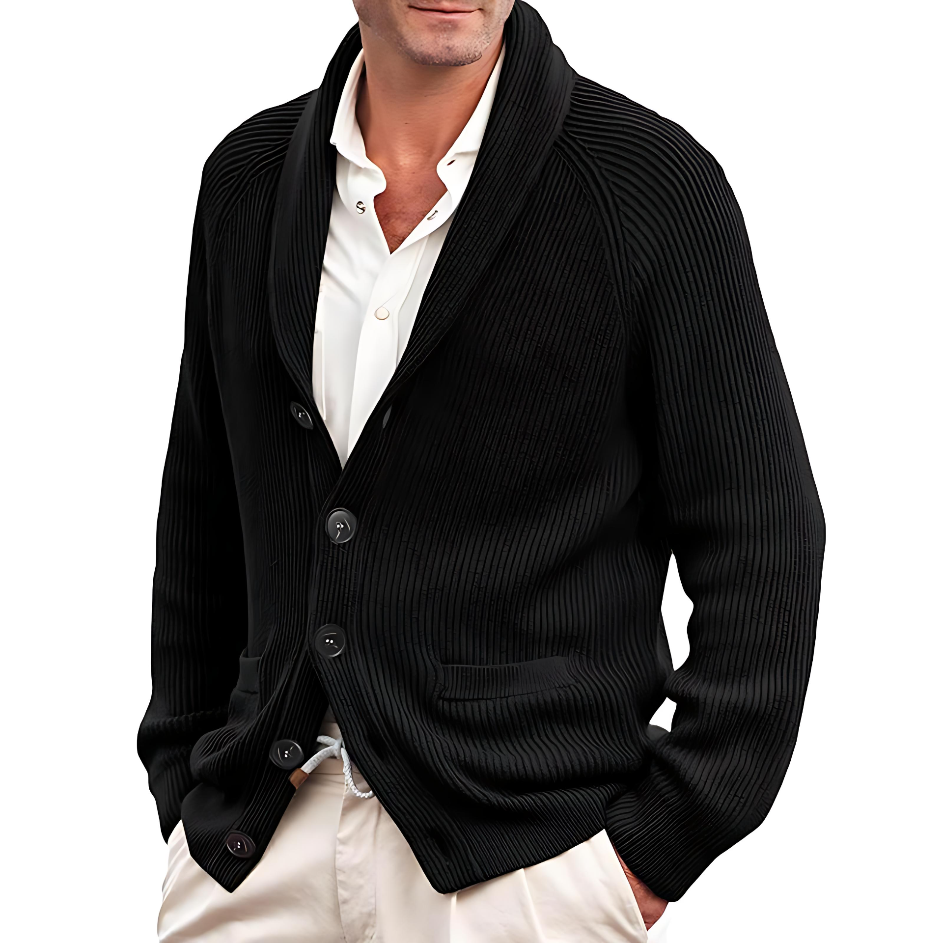 Classic Cozy Knit Wool Cardigan Sweater - OutfitLondon
