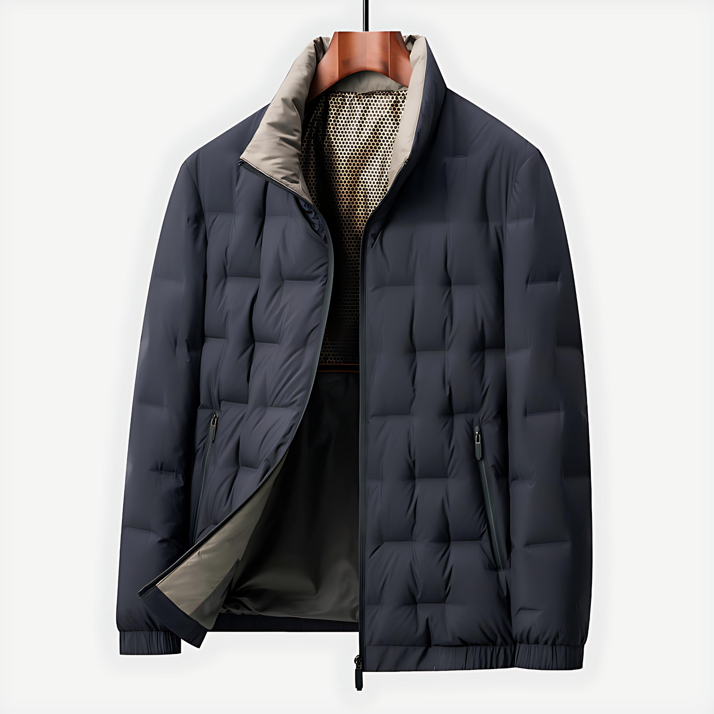 Men's Slim Padded Down-filled Coat Jacket - OutfitLondon