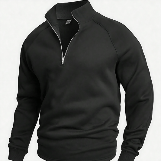 Cozy Thermal Half Zip Fleece Pullover - OutfitLondon