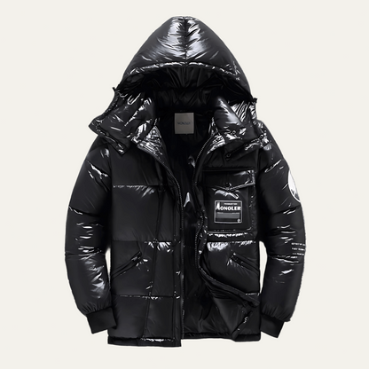Waterproof Men's Puffer Coat with Multiple Pockets - OutfitLondon