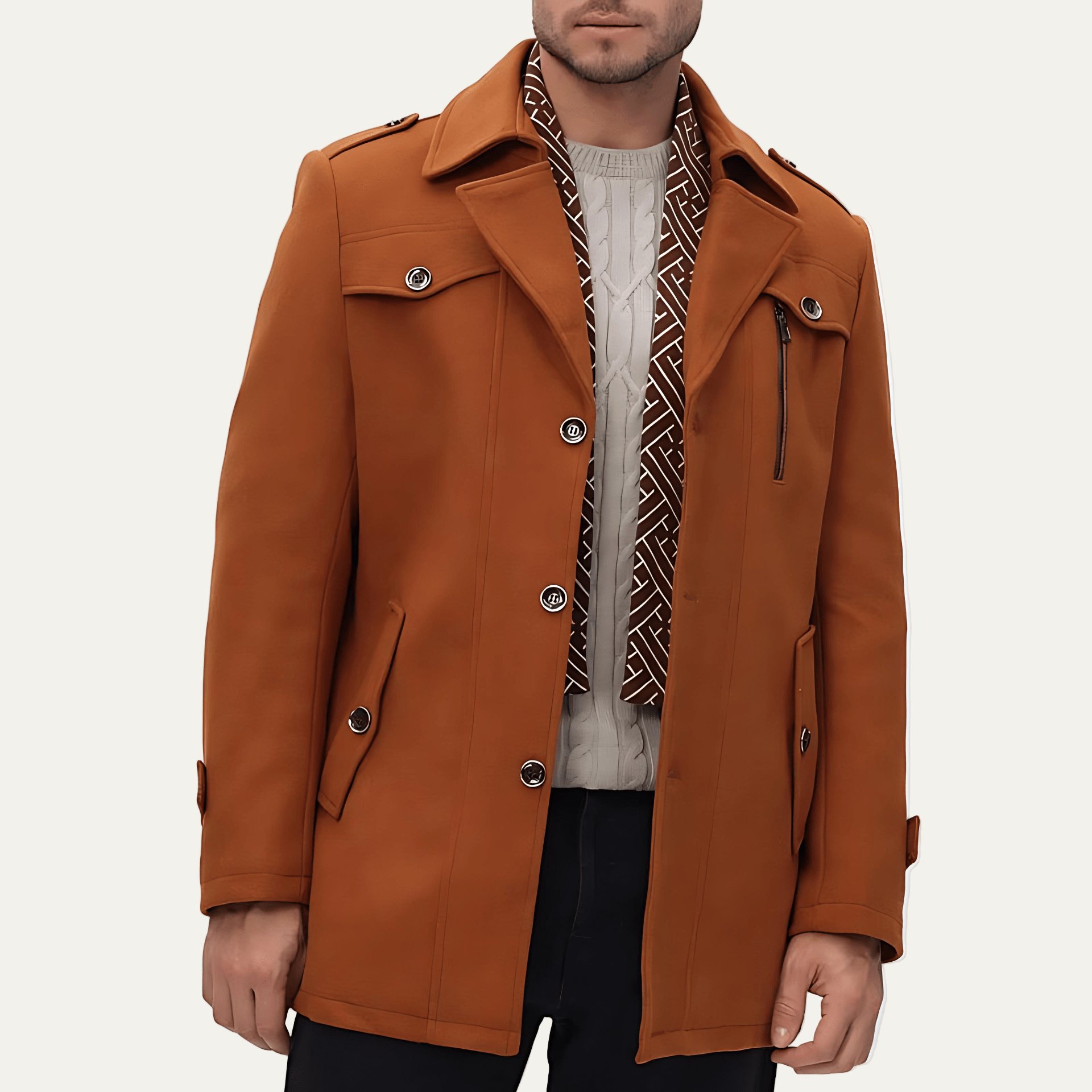 Men's Classic Outdoor Jacket with Practical Pockets - OutfitLondon