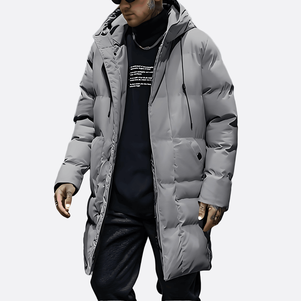 Men's Large Padded Down Filled Winter Parka - OutfitLondon