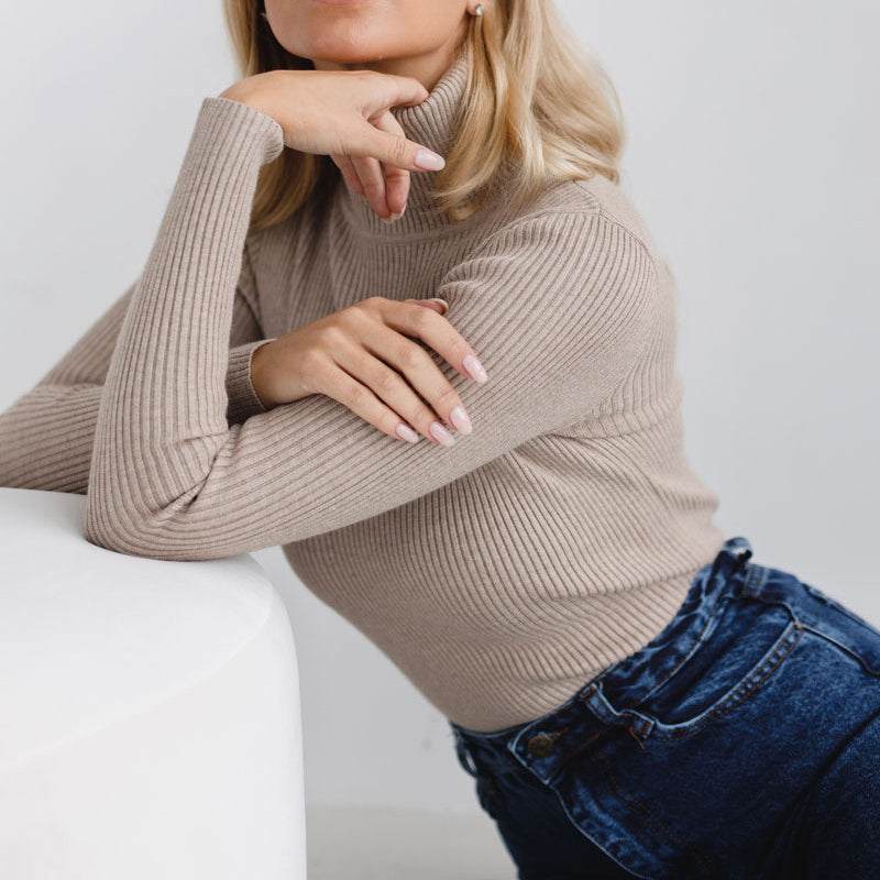 Classic Fit Textured Crew Neck Sweater
