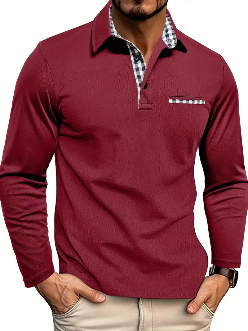 Men's Long-Sleeve Polo Shirt - OutfitLondon