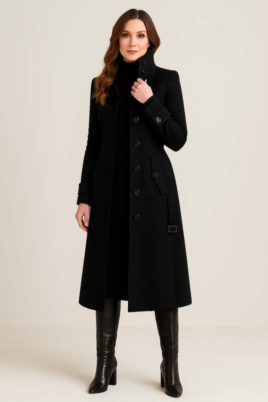 Women's High Neck Winter Coat - OutfitLondon
