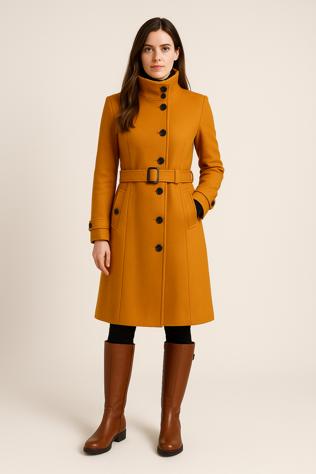 Women's High Neck Winter Coat