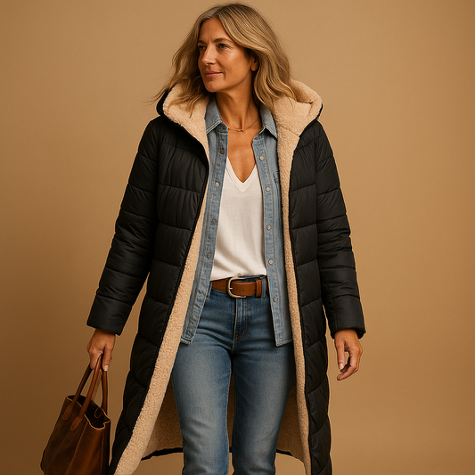 Women's Long Padded Coat - OutfitLondon