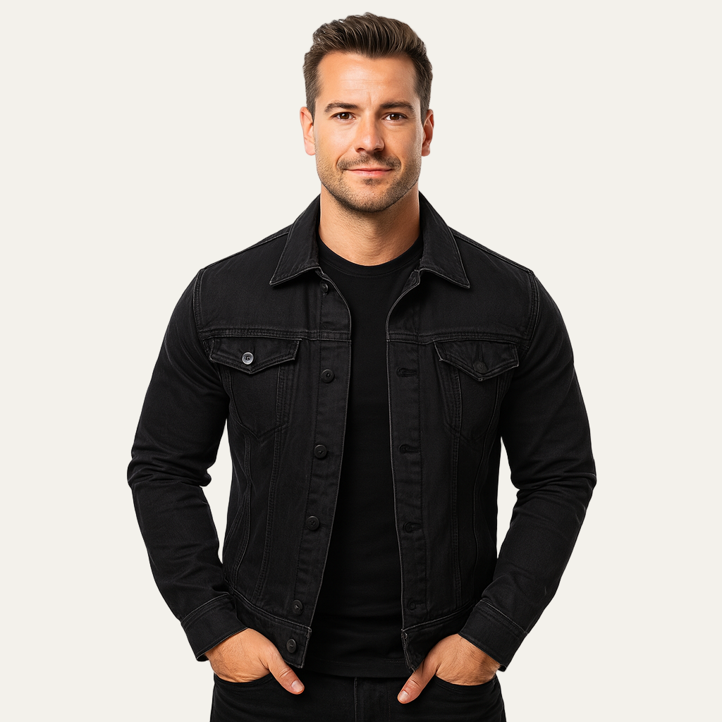 Men's Vintage Style Blue Jeans Jacket - OutfitLondon