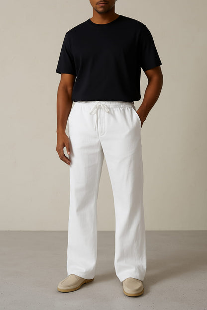 Relaxed Fit Mens Elastic Waist Pants - OutfitLondon