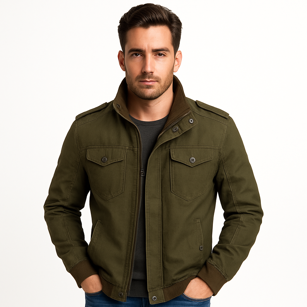 Relaxed Fit Army Style Jacket - OutfitLondon