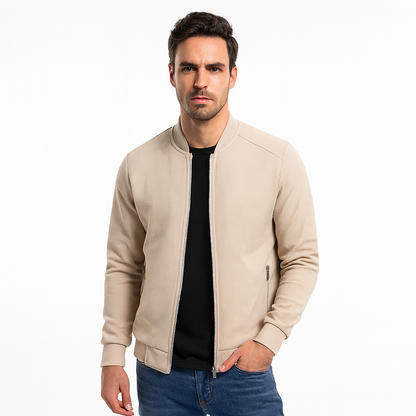 Men's Thick Cable Knit Zip Up Jacket - OutfitLondon