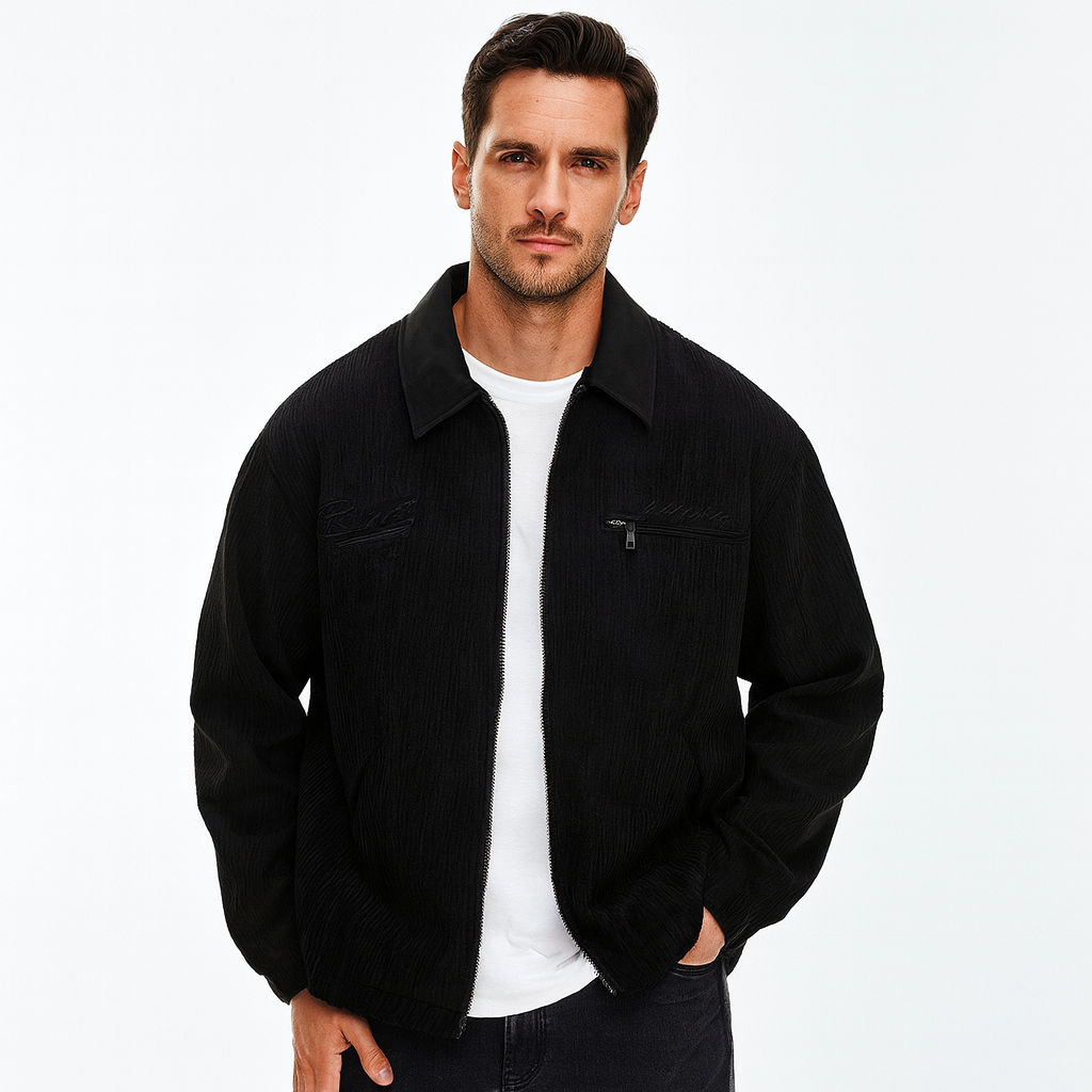 Men's Large Heavy Duty Zip Up Work Jacket - OutfitLondon