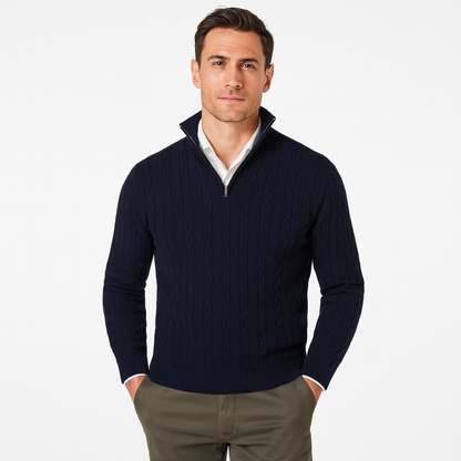 Warm Thick Zip Up Sweater - OutfitLondon