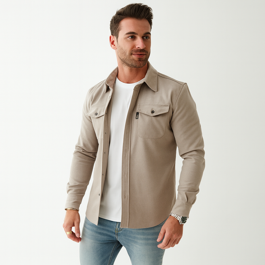 Men's Classic Long Sleeve Button Down Shirt - OutfitLondon