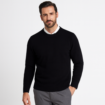 Simple Men's Regular Fit Crew Neck Pullover Sweater - OutfitLondon