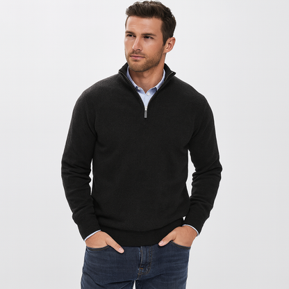 Classic Crew Neck Cashmere Men's Sweater - OutfitLondon