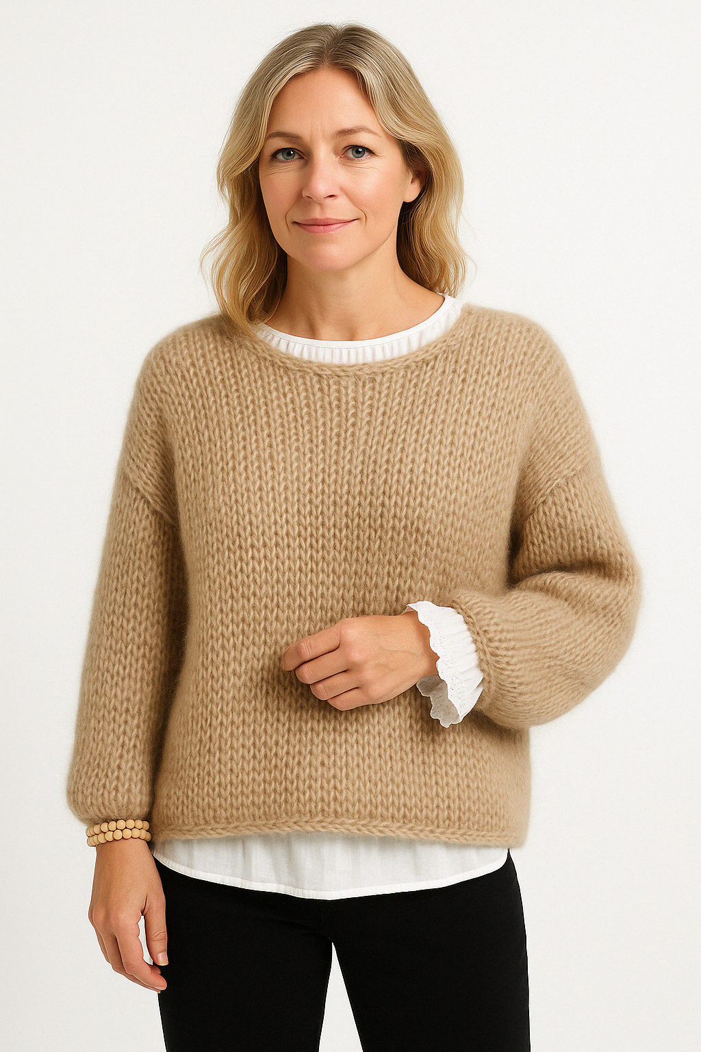Comfortable Pastel Pink Casual Sweater - OutfitLondon