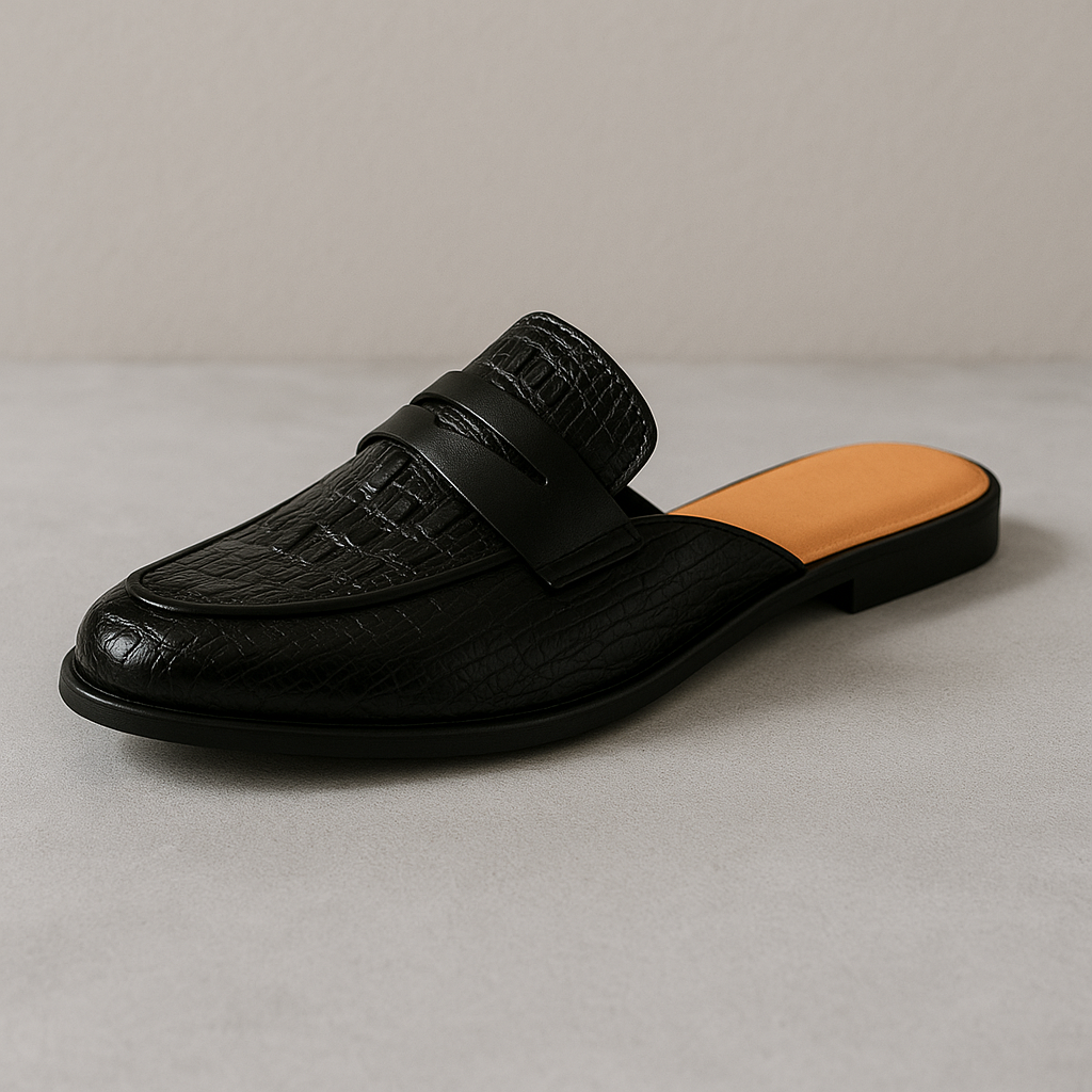 Classic Brown Leather Slip On Shoes for Men
