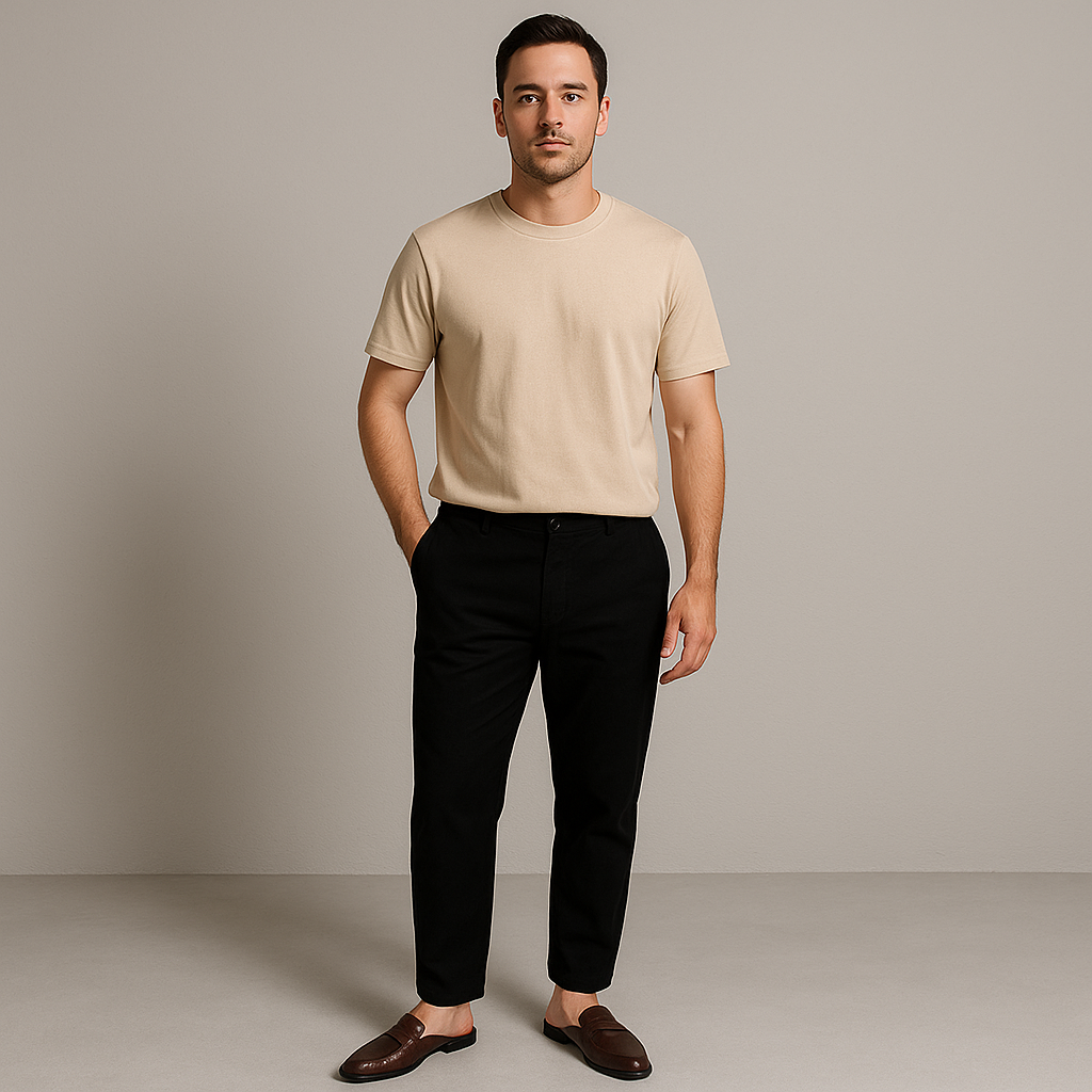 Classic Brown Leather Slip On Shoes for Men