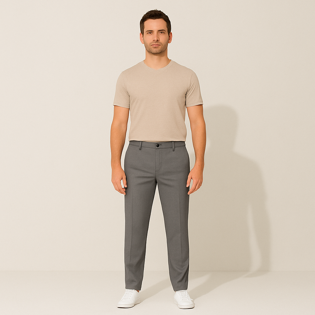 Timeless Grey Mens Classic Fit Chino Pants