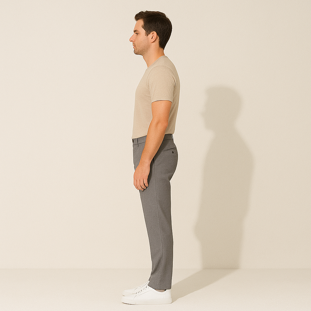 Timeless Grey Mens Classic Fit Chino Pants