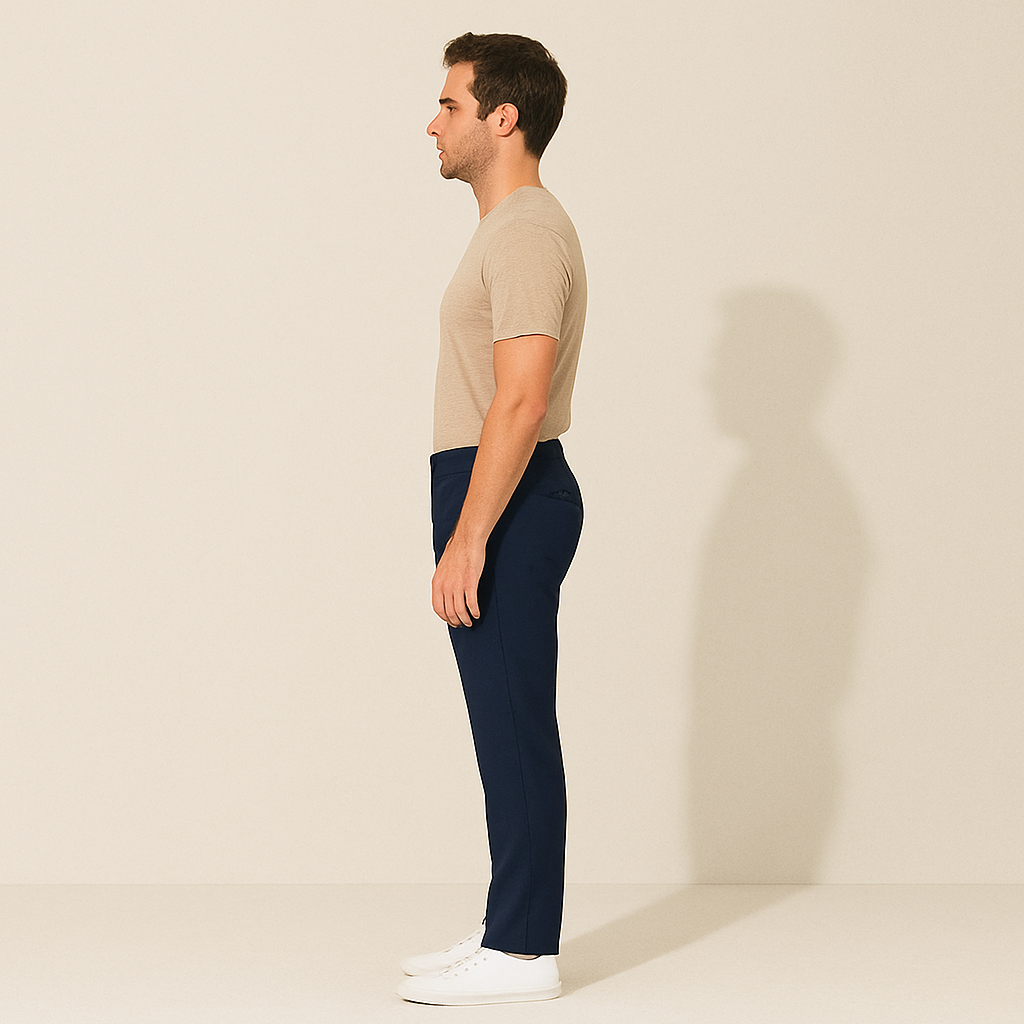 Classic Fit Navy Chino Pants For Men