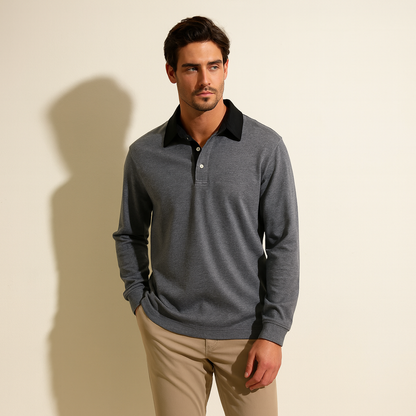 Men's Traditional Button Down Rugby Shirt