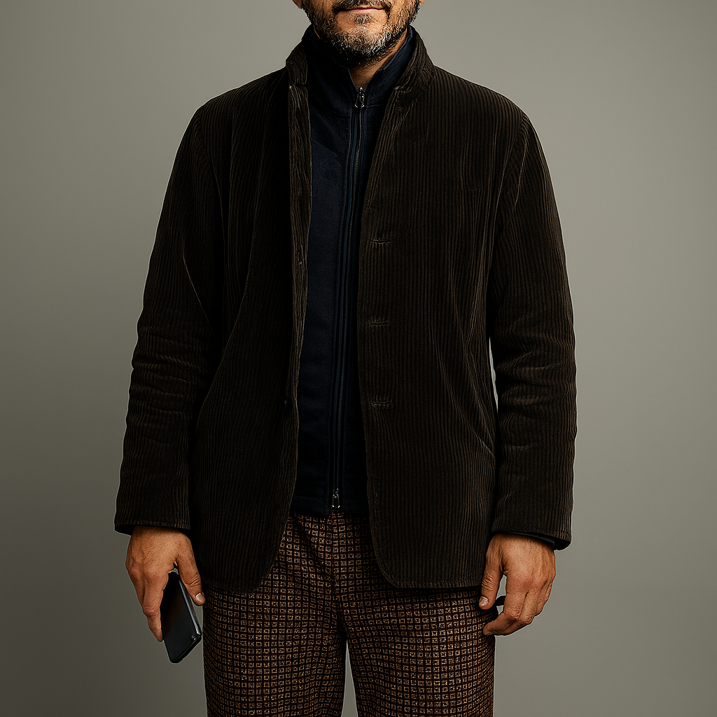 Classic Mens Simple Blazer Jacket - OutfitLondon