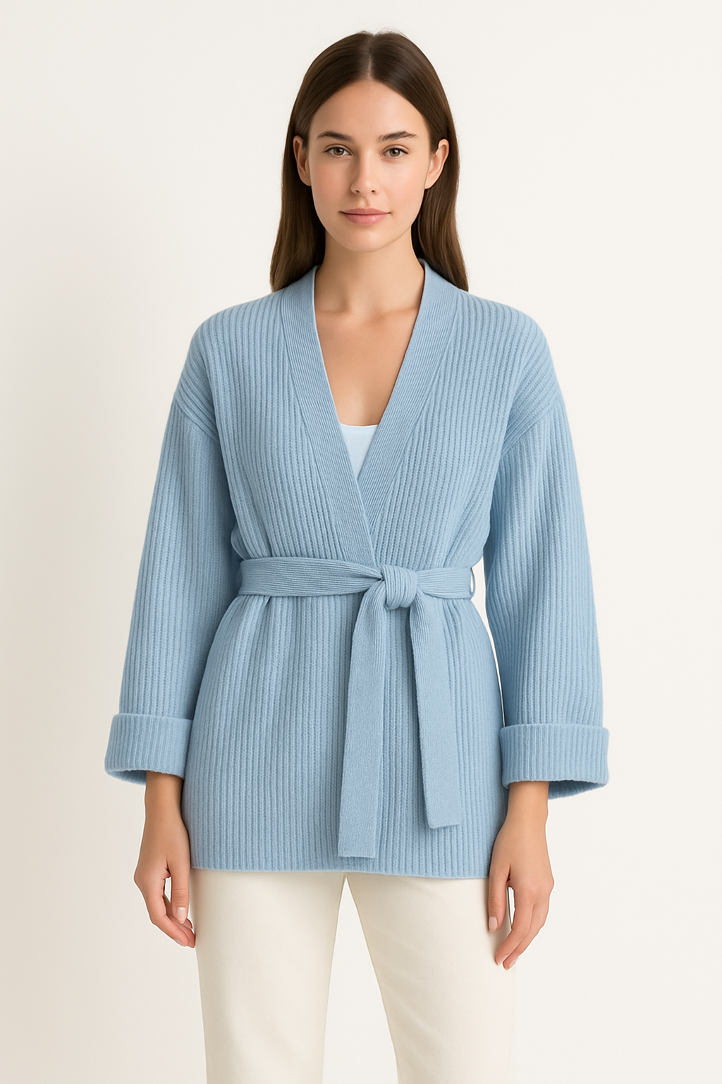 Cozy Ladies' Knitted Cardigan Sweater - OutfitLondon
