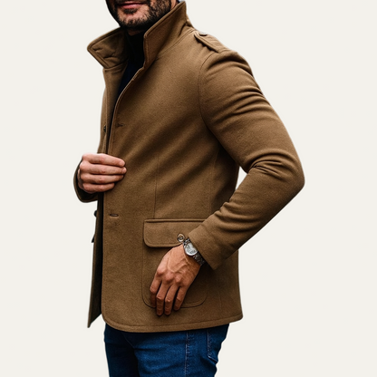 Slim Fit Classic Overcoat for Men