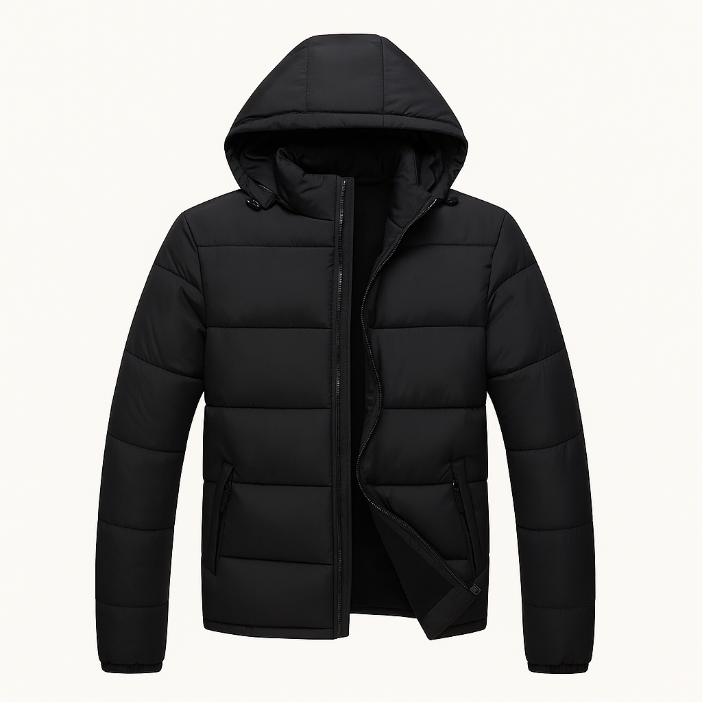 Warm Men's Puffer Hooded Winter Jacket Coat - OutfitLondon