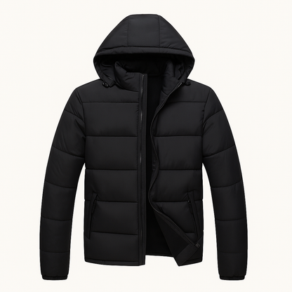 Warm Men's Puffer Hooded Winter Jacket Coat - OutfitLondon
