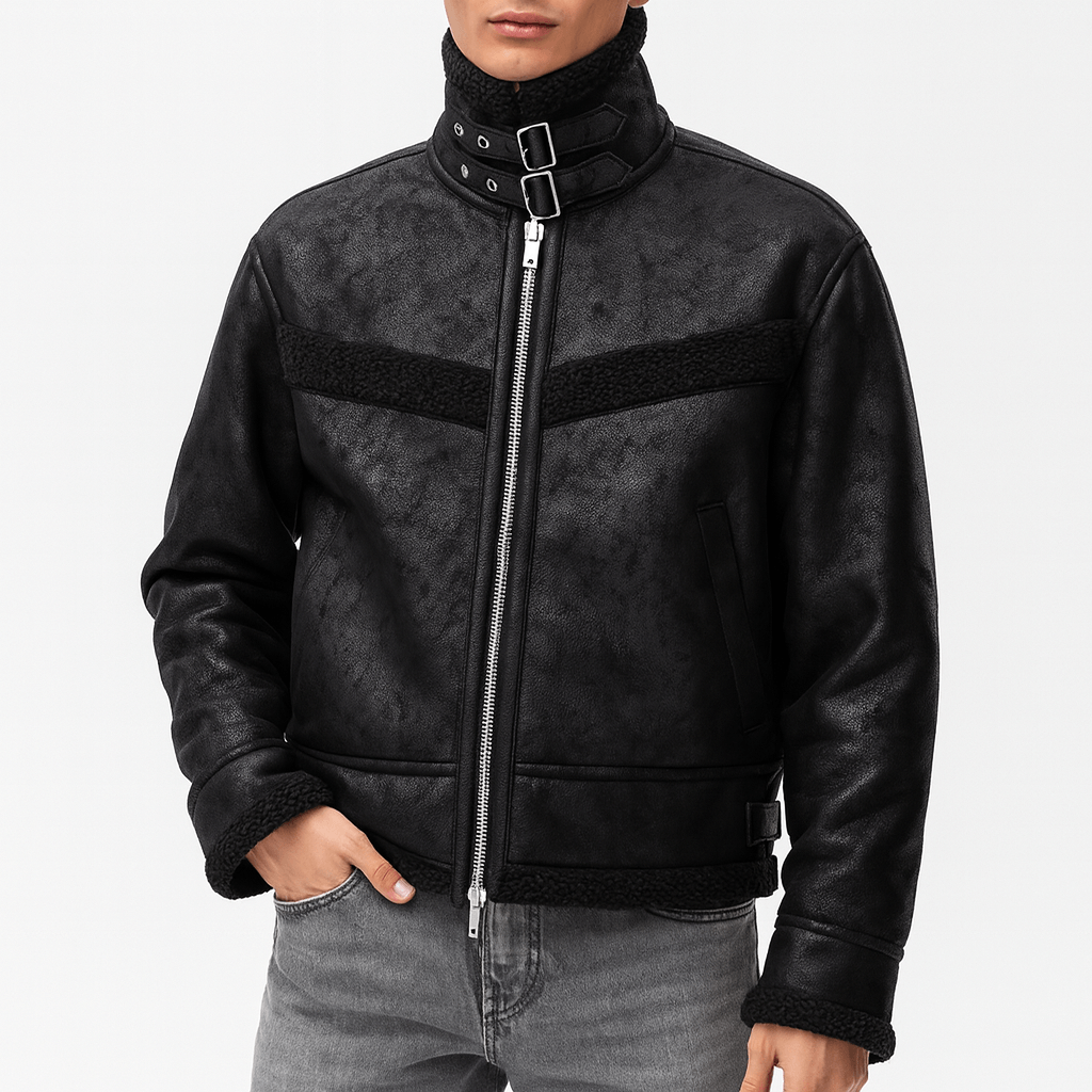 Faux Fur Lined Bomber Jacket