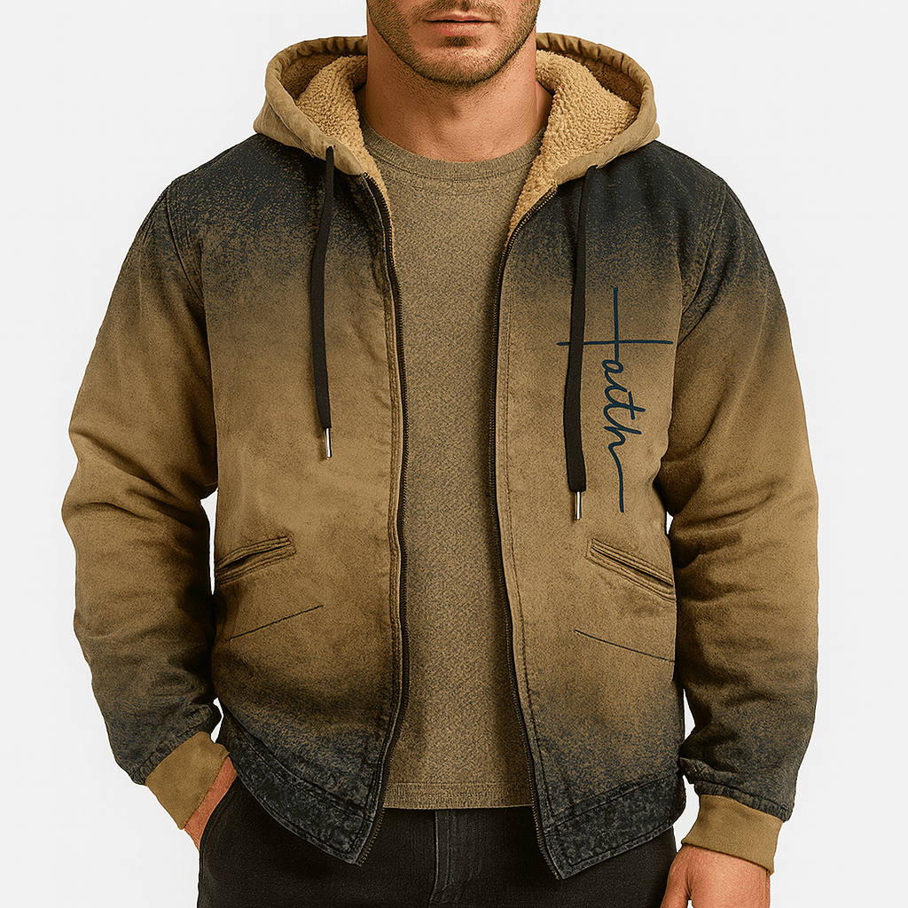 Warm Hooded Fleece Jacket - OutfitLondon