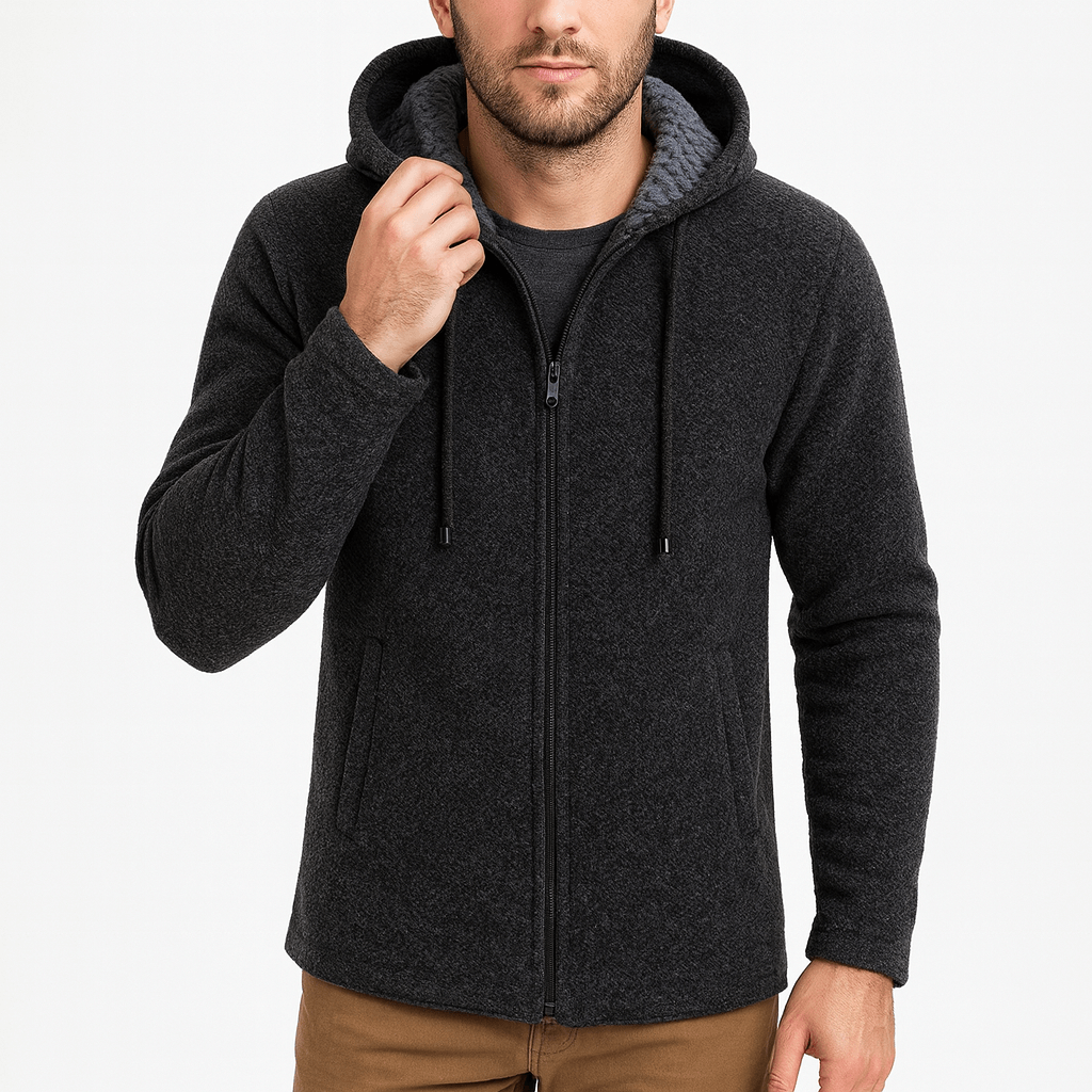 Soft Fleece Hooded Sweater Cardigan