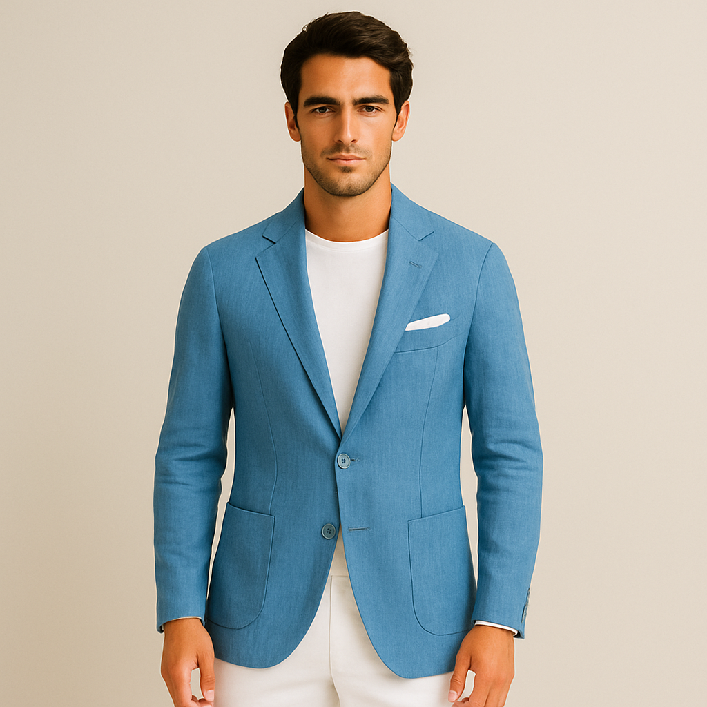 Lightweight Beige Summer Jacket for Men - Wedding Guest Wear